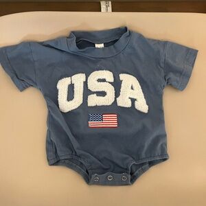 Blue USA Baby Onesie
